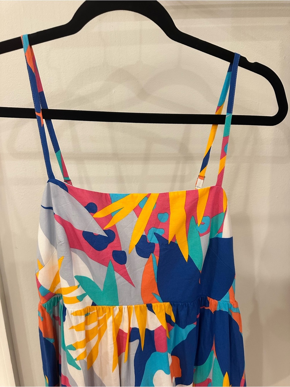 J. Crew Multicolor Tropical Print Spaghetti Strap Dress